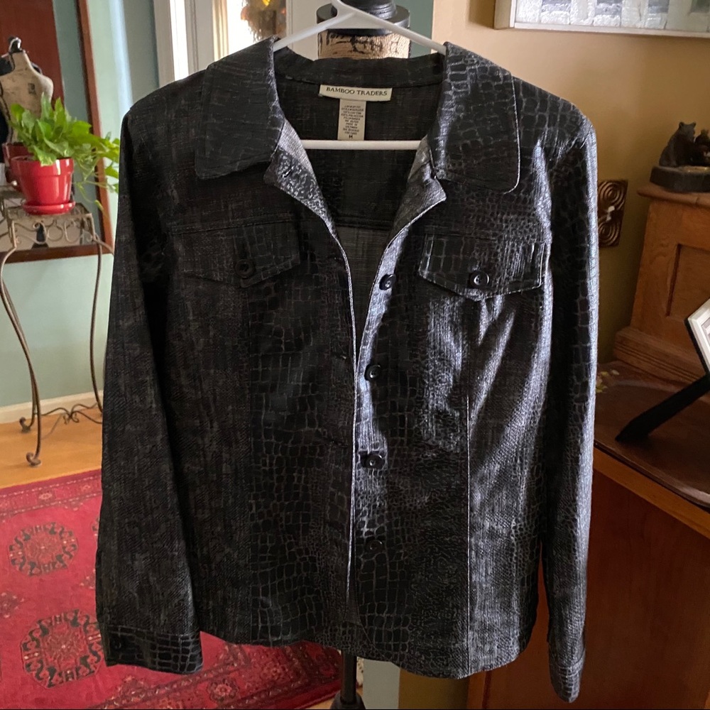 Black/Dark Gray Print Jacket Size M